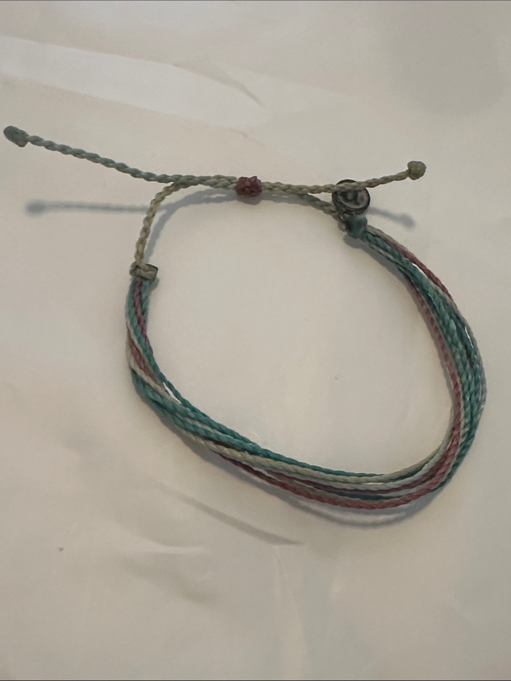 NWOT Pura Vida Braided Multistrand Friendship Bracelet in Teal, Purple and Blue